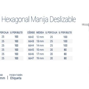 LLAVE "T" HEXAGONAL [L300mm] BREMEN® 13mm (Cr Va)