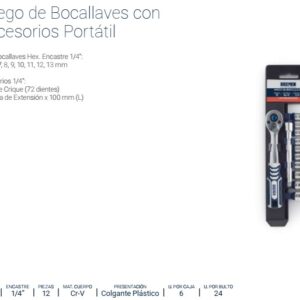 BOC.JGO.PORTATIL Enc.1/4" x12 Pzs. (4-13mm) BREMEN®