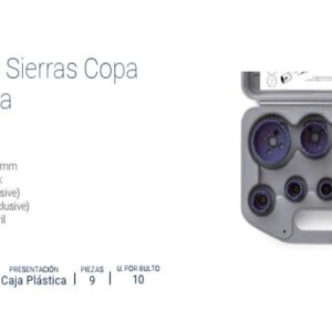 SIERRA COPA BI-METALICA SET 8Pzs [19-51mm] CAJA PLÁSTICA BREMEN®