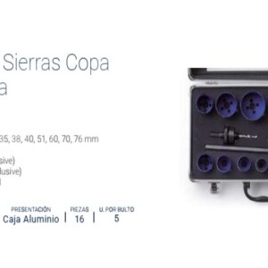 SIERRA COPA BI-METALICA SET 16Pzs [19-76mm] CAJA ALUMINIO BREMEN®