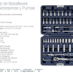 BOC.JGO. Enc.1/4" x 53 Pzs. (Cortos+Largos+Puntas+Accesorios) BREMEN®