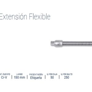 BARRA de EXTENSION Enc.1/4" x 150mm (FLEXIBLE) BREMEN® CrVa