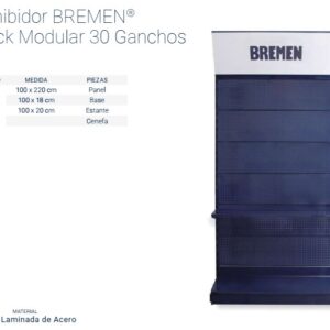 EXHIBIDOR BREMEN® RACK 30 GANCHOS
