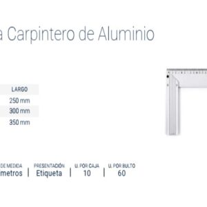 ESCUADRA ALUMINIO 10" PROFESIONAL BREMEN®