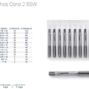 MACHO BREMEN® C.2 BSW ( 4) 7/32" x 24 [ 5 unid]