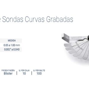 SONDAS CURVAS x16Pcs BREMEN (0.002-0.04) (SAE) GRABADAS