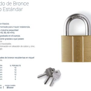 CANDADO DE BRONCE PESADO 30 MM BREMEN®