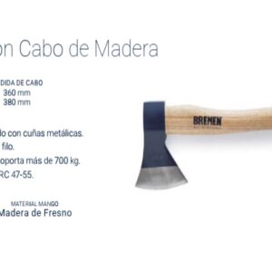 HACHA CON CABO FORJADA 800 GR BREMEN®