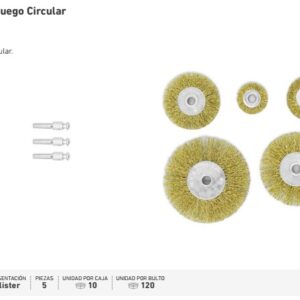 CEPILLO WEMBLEY JGO. CIRCULAR 5 PZS. 1" 1-1/2" - 2"- 2-1/2"-3"