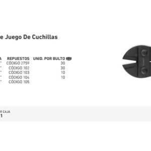 CORTAPERNO 30""=JGO.CUCHILLAS REPUES WEMBLEY®