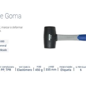 MARTILLO DE GOMA (Mango Fibra+TPR) 450gr BREMEN®