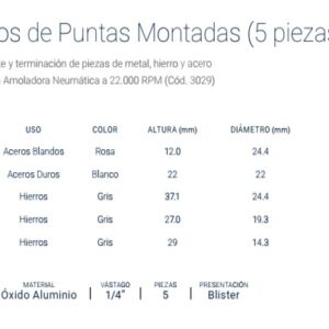 PUNTAS MONTADAS x 5 Pzs 1/4" BREMEN®
