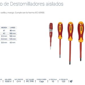 DESTORNILLADOR ELECTRICISTA JUEGO X 5Pzs BREMEN®