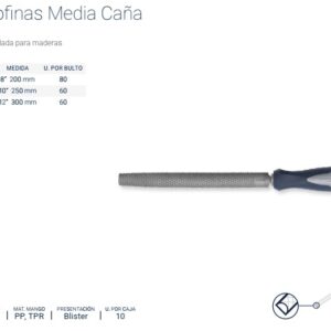 ESCOFINA BREMEN® MEDIA CAÑA 8" (con cabo)