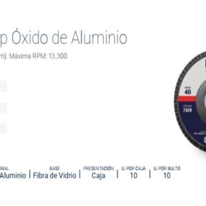 DISCO FLAP BREMEN 4-1/2" Oxido de Al (G. 80) [10 unid]