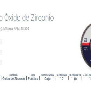 DISCO FLAP BREMEN 4-1/2" Zirconio (G. 40) [10 unid]