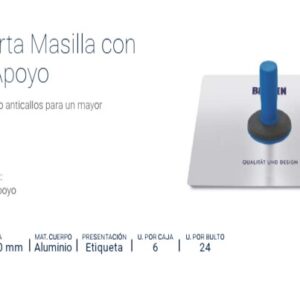 DW - PLATO PARA MASILLA con PAD de APOYO 13 x 13 [Aluminio] BREMEN®