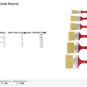 PINCEL CERDA NATURAL 60% - n° 25 (2-1/2") WEMBLEY®