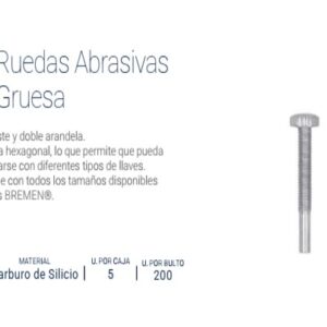 DISCO ABRASIVO FIBRA GRUESA = Eje para Rueda 3" BREMEN®