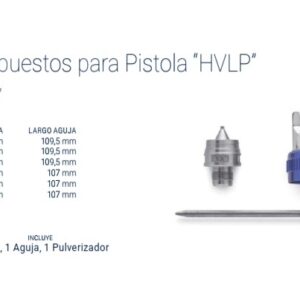 REP.PISTOLA "HVLP" BREMEN® 1.7mm (Pico, Aguja y Boquilla) 107mm(L) p/5937