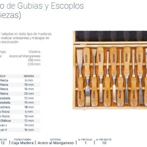 Gubias en Jgo x 12 Pzs. [Caja de Madera] BREMEN®