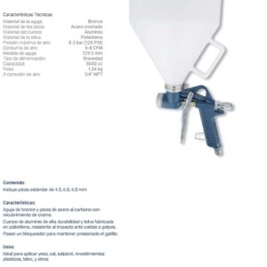 PISTOLA para PINTAR "HVLP" Texturados & Latex BREMEN®