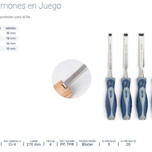 FORMON en Jgo x 4 Pzs   [10, 13, 16 & 19mm] (Cr-V y Mango TPR) BREMEN®