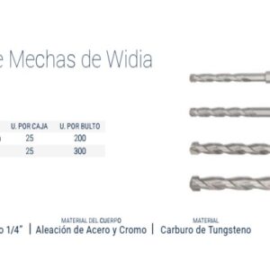 MECHA DE WIDIA en Jgo. x 3Pzs. (5, 6, 8mm) BREMEN® [Blister]