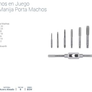 Machos en Jgo. c/manija porta machos x 8Pzs. [BSW] BREMEN®