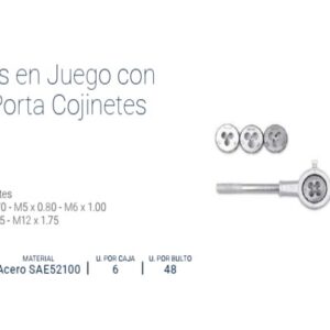 Cojinetes en Jgo. c/manija porta cojinete x 8Pzs. [MM] BREMEN®