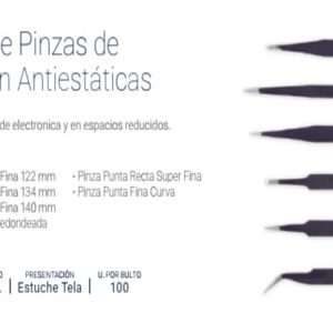 PINZAS DE PRECISION ANTIESTATICAS TIPO BRUSELAS EN JUEGO (6 PZS) BREMEN®