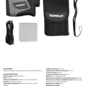 TELEMETRO MEDIDOR LASER DE DISTANCIA WEMBLEY®