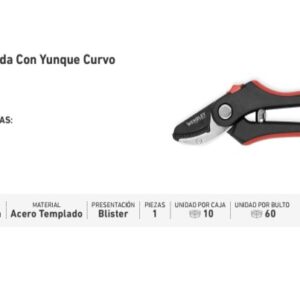 TIJERA P/PODAR DE 8" CON YUNQUE CURVO WEMBLEY®