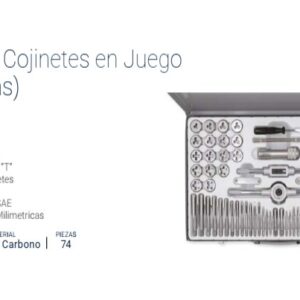 MACHOS & COJINETES en JGO Milimétrico [74 Pzs] Caja Metal BREMEN®