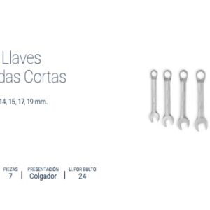 JUEGO DE LLAVES COMBINADA CORTAS (7 PZS) BREMEN®