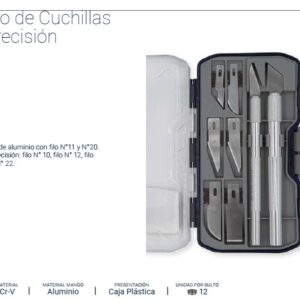 JUEGO CUCHILLAS DE PRESICION (8 PZS) BREMEN®