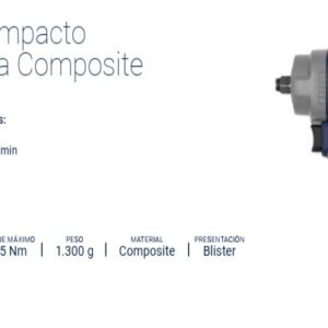 NEUM. LLAVE DE IMPACTO COMPACTA 1/2" 678 Nm- COMPOSITE BREMEN®