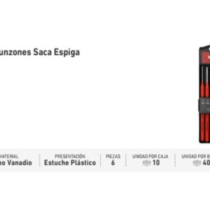 JUEGO DE PUNZONES SACA ESPIGA (6Pzs) WEMBLEY®