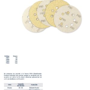 Disco de Lija Anti-Empaste [G 80] x 5 uni p/Lijadora Orb. 5" BREMEN®