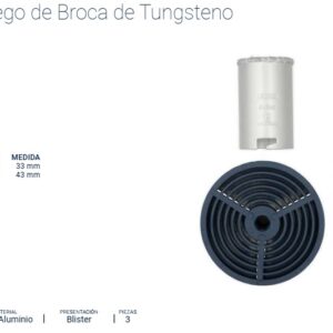 BROCA DE TUNGSTENO 43mm EN JUEGO (3 PZS) BREMEN®