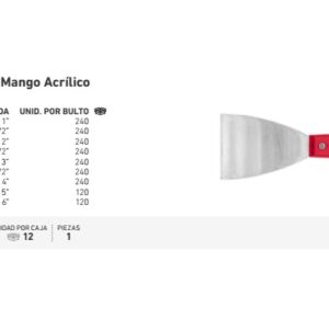 ESPATULA WEMBLEY Mango Plastico Rojo (89) 3½""