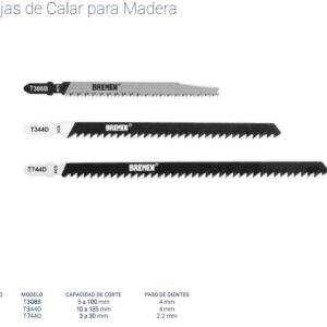 HOJA DE CALAR BREMEN® ENC. T MADERA (T744D) x 3unid.