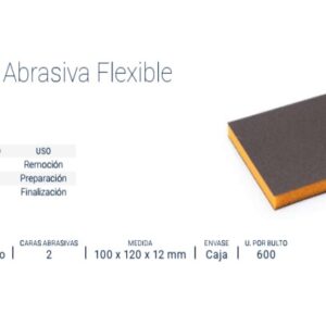 ESPONJA ABRASIVA FLEXIBLE BREMEN® GRANO FINO 120 x100x12