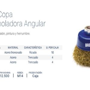 CEPILLO COPA 3" RIZADO (Amoladora Ang.) BREMEN®