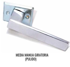 MANIJA BISELADA ALUMINIO PULIDO RCH GIRATORIA