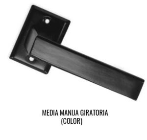 MANIJA BISELADA ALUMINIO PULIDO R/ALU GIRATORIA NEGRO