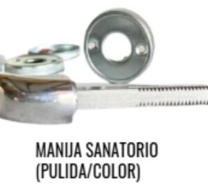 MANIJA SANATORIO LIVIANA ALUMINIO COLOR C/ROS CHAPA NEGRO