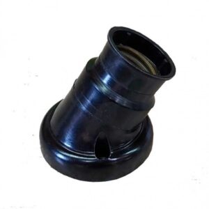 PORTALAMPARA RECETACULO CURVO NEGRO