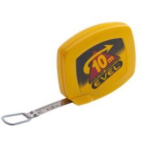 CINTA METRICA FLEJE CROMADO BLISTER INDIVIDUAL 10 MTS