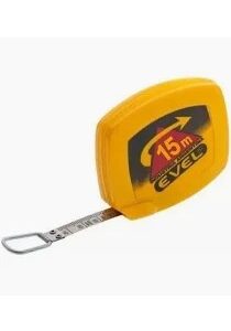 CINTA METRICA FLEJE CROMADO BLISTER INDIVIDUAL 15 MTS